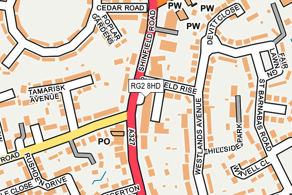 RG2 8HD map - OS OpenMap – Local (Ordnance Survey)
