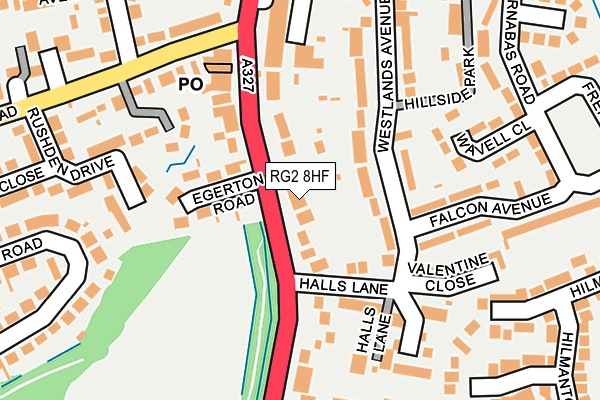 RG2 8HF map - OS OpenMap – Local (Ordnance Survey)