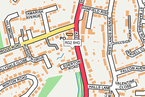 RG2 8HG map - OS OpenMap – Local (Ordnance Survey)