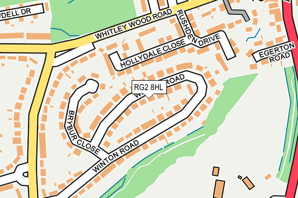 RG2 8HL map - OS OpenMap – Local (Ordnance Survey)