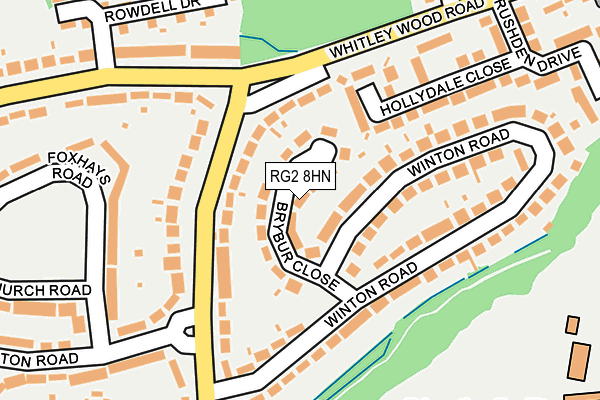 RG2 8HN map - OS OpenMap – Local (Ordnance Survey)