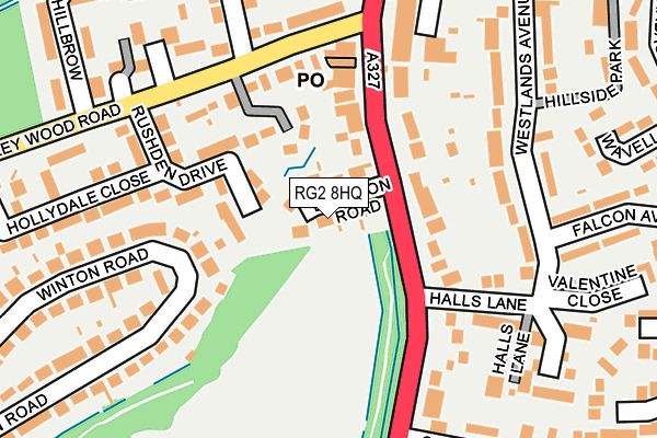 RG2 8HQ map - OS OpenMap – Local (Ordnance Survey)