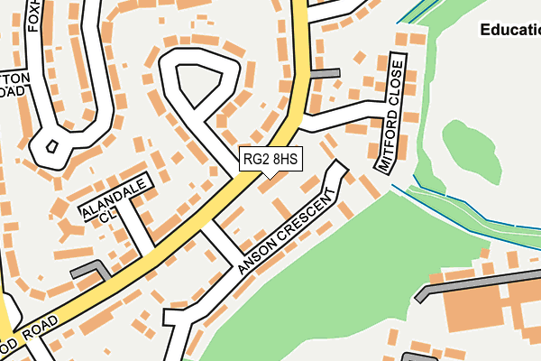 RG2 8HS map - OS OpenMap – Local (Ordnance Survey)