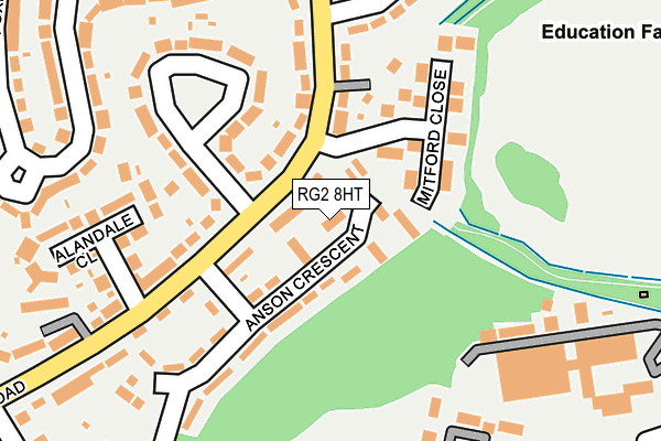 RG2 8HT map - OS OpenMap – Local (Ordnance Survey)