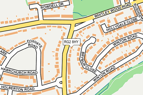 RG2 8HY map - OS OpenMap – Local (Ordnance Survey)