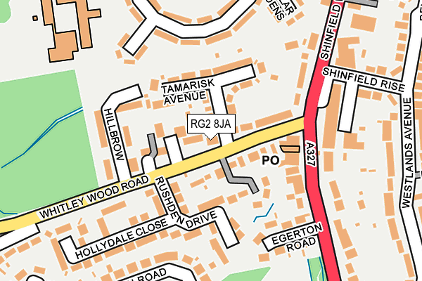 RG2 8JA map - OS OpenMap – Local (Ordnance Survey)