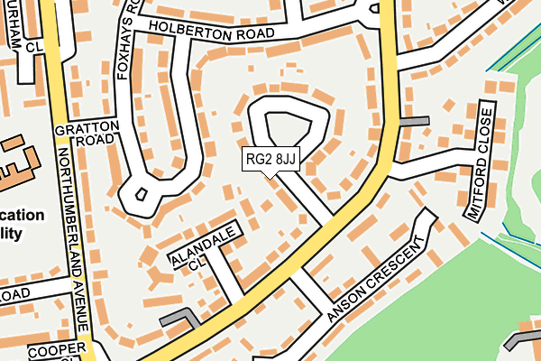 RG2 8JJ map - OS OpenMap – Local (Ordnance Survey)