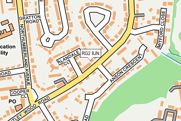 RG2 8JN map - OS OpenMap – Local (Ordnance Survey)