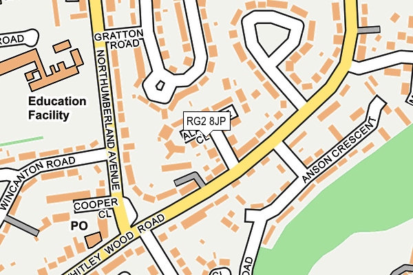 RG2 8JP map - OS OpenMap – Local (Ordnance Survey)