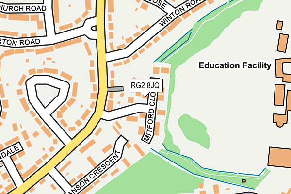 RG2 8JQ map - OS OpenMap – Local (Ordnance Survey)