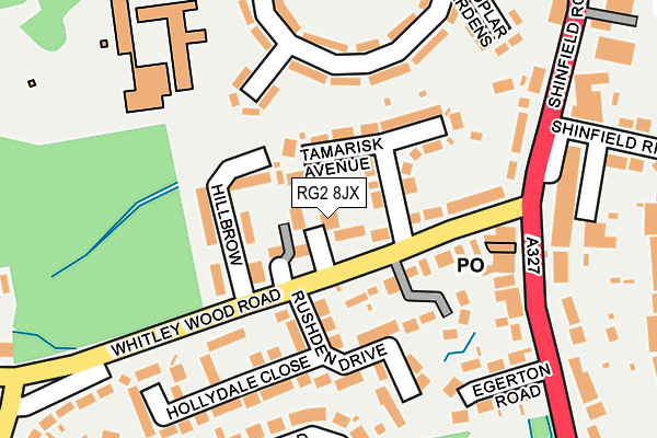RG2 8JX map - OS OpenMap – Local (Ordnance Survey)