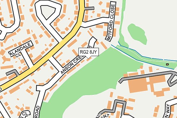 RG2 8JY map - OS OpenMap – Local (Ordnance Survey)