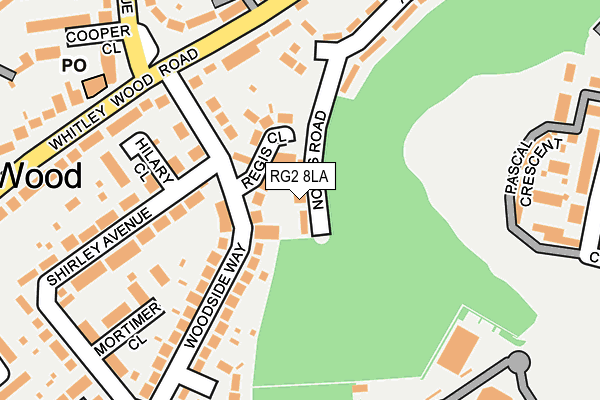 RG2 8LA map - OS OpenMap – Local (Ordnance Survey)