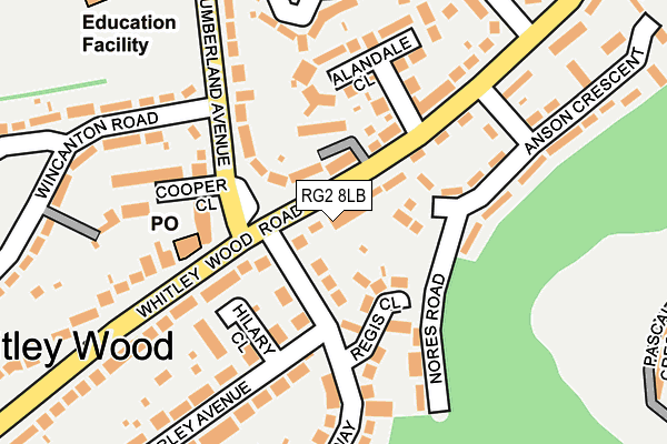 RG2 8LB map - OS OpenMap – Local (Ordnance Survey)