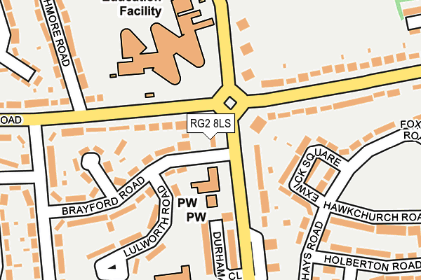 RG2 8LS map - OS OpenMap – Local (Ordnance Survey)