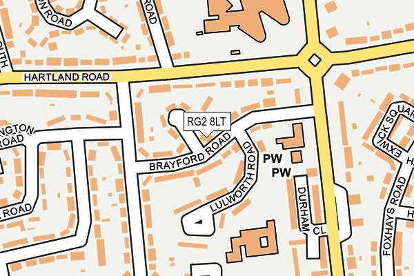 RG2 8LT map - OS OpenMap – Local (Ordnance Survey)
