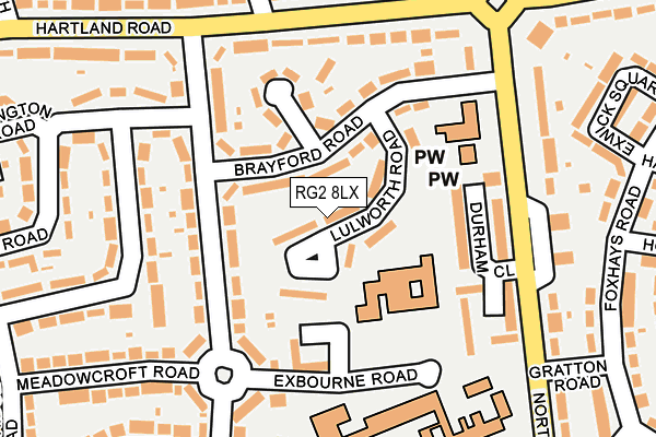 RG2 8LX map - OS OpenMap – Local (Ordnance Survey)