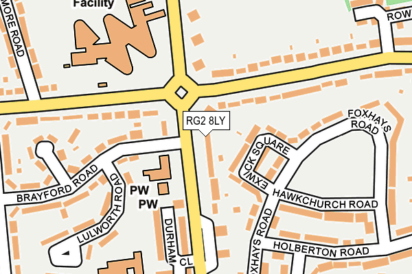 RG2 8LY map - OS OpenMap – Local (Ordnance Survey)