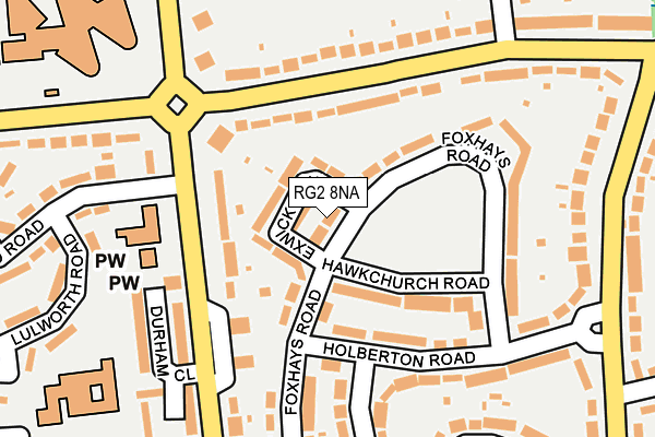 RG2 8NA map - OS OpenMap – Local (Ordnance Survey)