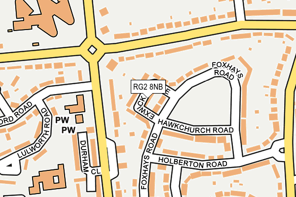 RG2 8NB map - OS OpenMap – Local (Ordnance Survey)