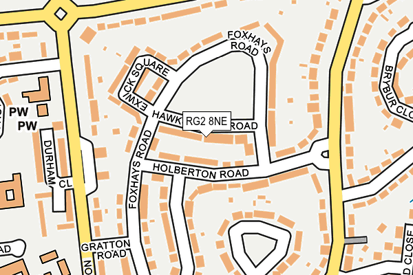 RG2 8NE map - OS OpenMap – Local (Ordnance Survey)