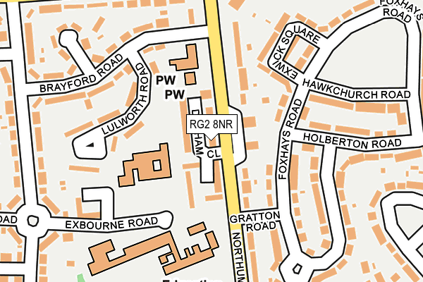 RG2 8NR map - OS OpenMap – Local (Ordnance Survey)