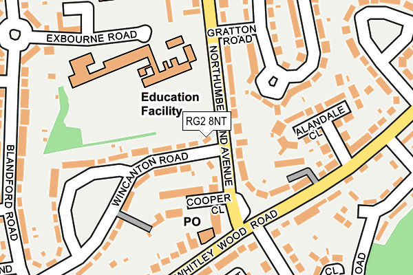 RG2 8NT map - OS OpenMap – Local (Ordnance Survey)