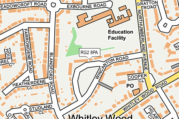 RG2 8PA map - OS OpenMap – Local (Ordnance Survey)