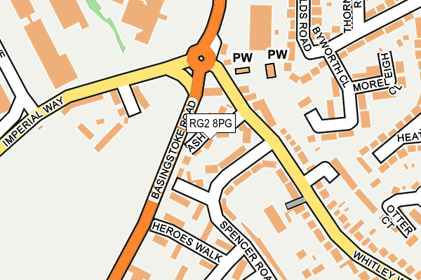 RG2 8PG map - OS OpenMap – Local (Ordnance Survey)