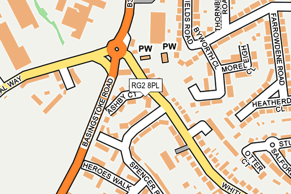 RG2 8PL map - OS OpenMap – Local (Ordnance Survey)