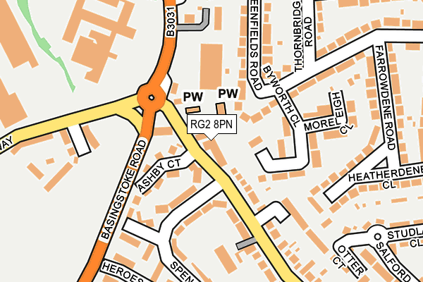 RG2 8PN map - OS OpenMap – Local (Ordnance Survey)