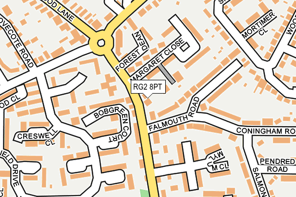RG2 8PT map - OS OpenMap – Local (Ordnance Survey)