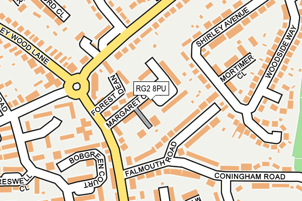RG2 8PU map - OS OpenMap – Local (Ordnance Survey)