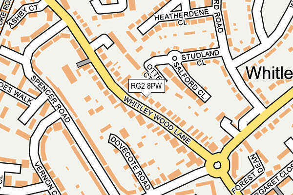 RG2 8PW map - OS OpenMap – Local (Ordnance Survey)