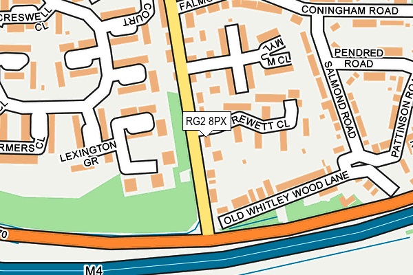 RG2 8PX map - OS OpenMap – Local (Ordnance Survey)