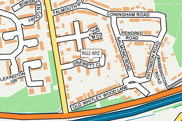 RG2 8PZ map - OS OpenMap – Local (Ordnance Survey)