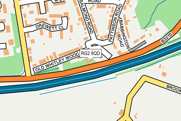 RG2 8QD map - OS OpenMap – Local (Ordnance Survey)