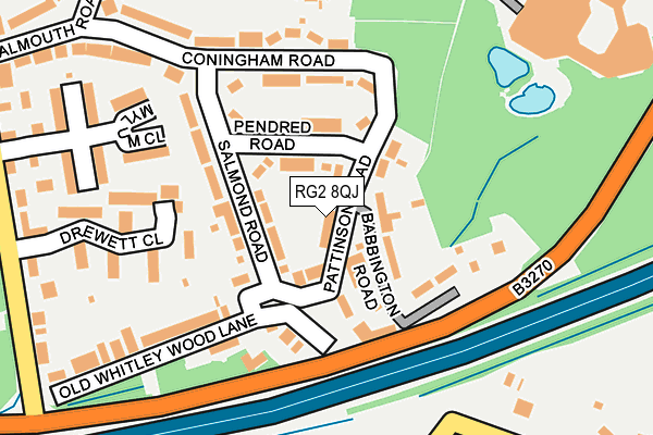RG2 8QJ map - OS OpenMap – Local (Ordnance Survey)