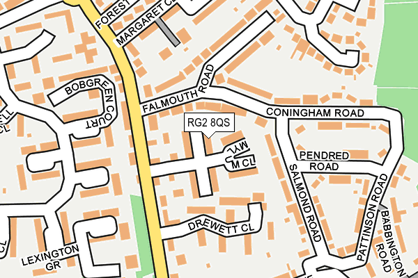 RG2 8QS map - OS OpenMap – Local (Ordnance Survey)