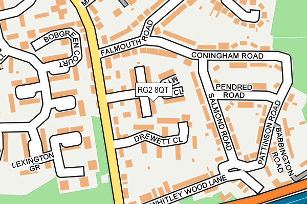 RG2 8QT map - OS OpenMap – Local (Ordnance Survey)