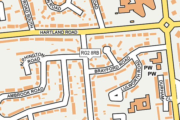 RG2 8RB map - OS OpenMap – Local (Ordnance Survey)