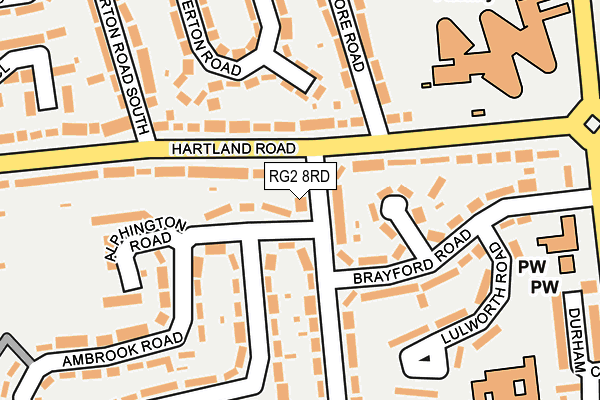 RG2 8RD map - OS OpenMap – Local (Ordnance Survey)