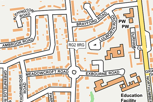 RG2 8RG map - OS OpenMap – Local (Ordnance Survey)