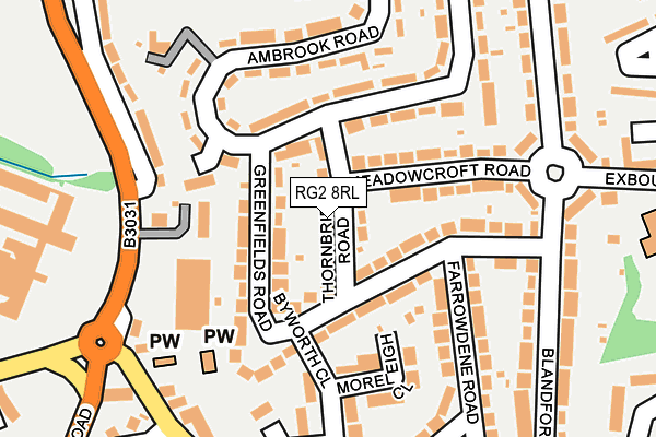 RG2 8RL map - OS OpenMap – Local (Ordnance Survey)