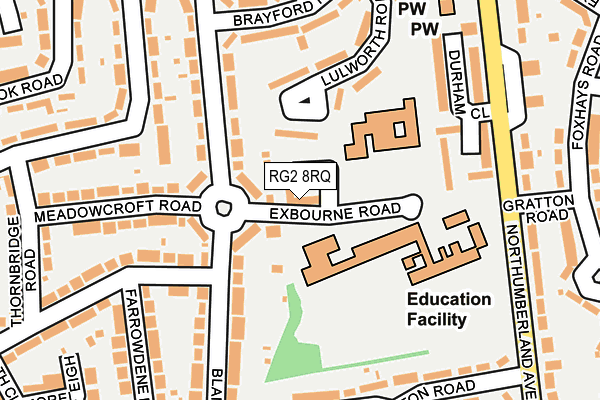 RG2 8RQ map - OS OpenMap – Local (Ordnance Survey)