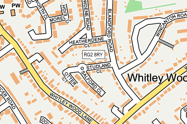 RG2 8RY map - OS OpenMap – Local (Ordnance Survey)