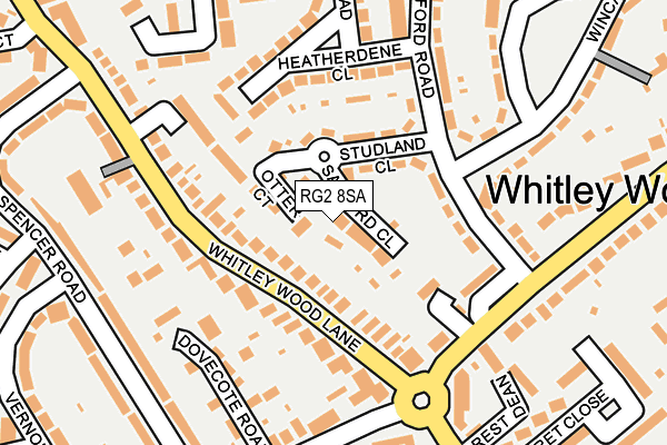 RG2 8SA map - OS OpenMap – Local (Ordnance Survey)