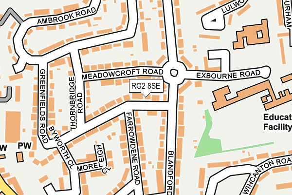 RG2 8SE map - OS OpenMap – Local (Ordnance Survey)