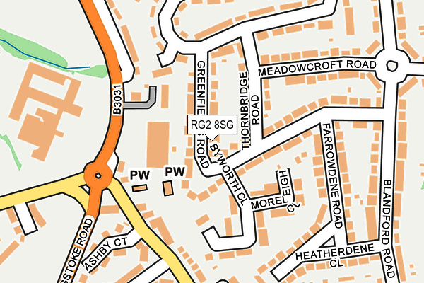 RG2 8SG map - OS OpenMap – Local (Ordnance Survey)
