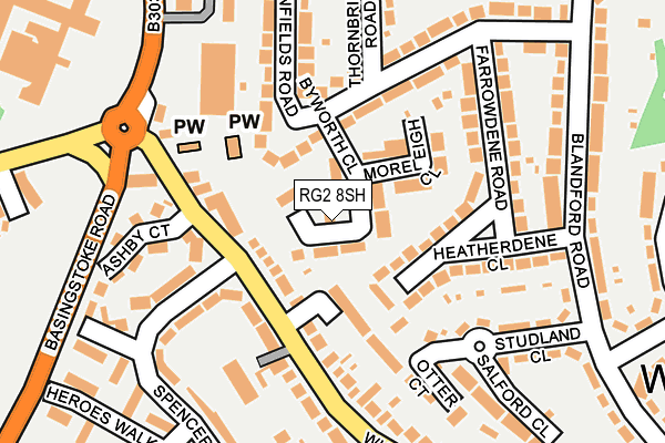 RG2 8SH map - OS OpenMap – Local (Ordnance Survey)